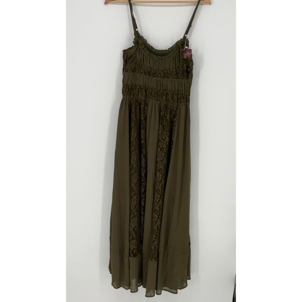 Gacaky Lace Embroidered Maxi Dress A-Line Bohemian Beach Casual